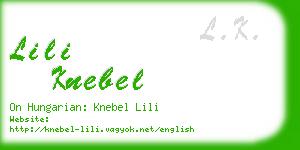 lili knebel business card
